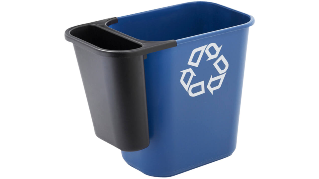 Zijbak Rubbermaid uitbreiding van grote afvalbak 5liter zwart
