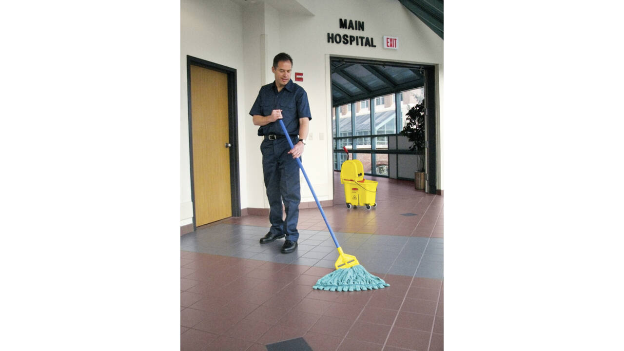 Spaanse mop Rubbermaid Web Foot microvezel groen