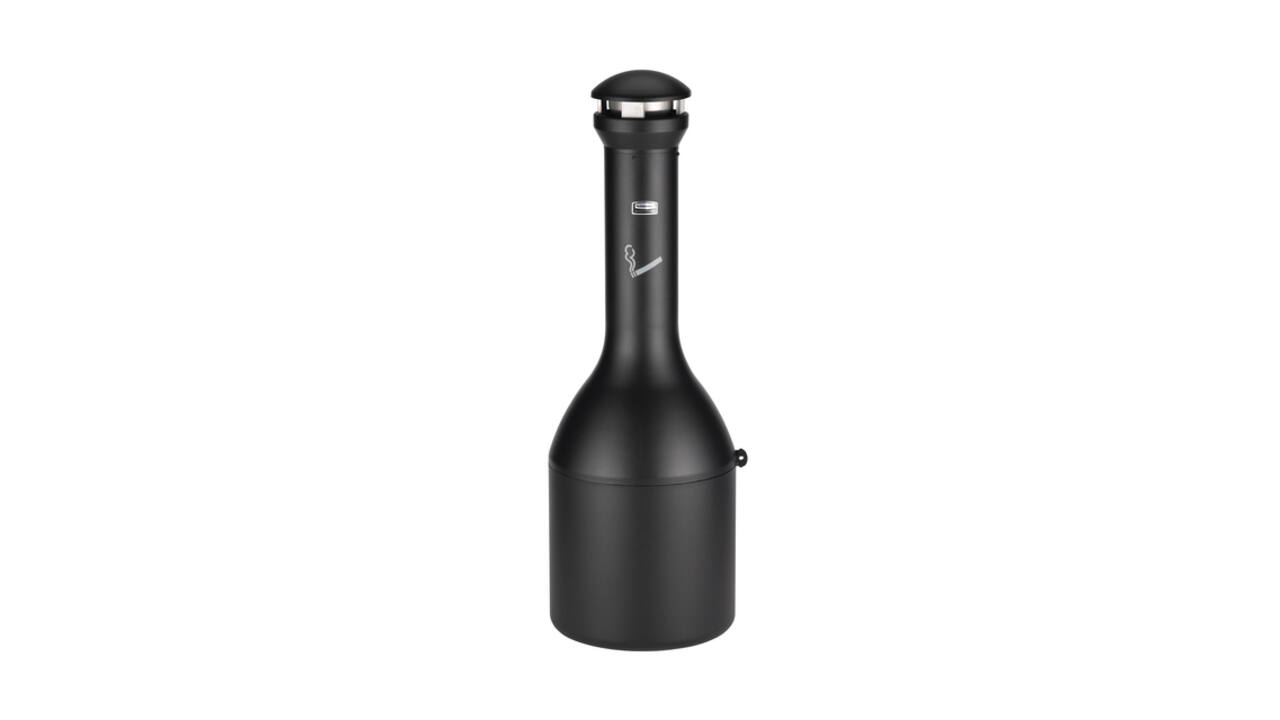 Asbak Rubbermaid Infinity Genie staand zwart