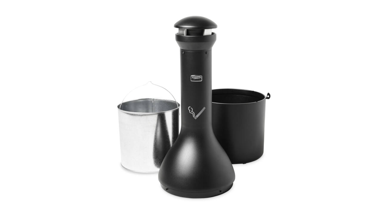 Asbak Rubbermaid Infinity Genie staand zwart