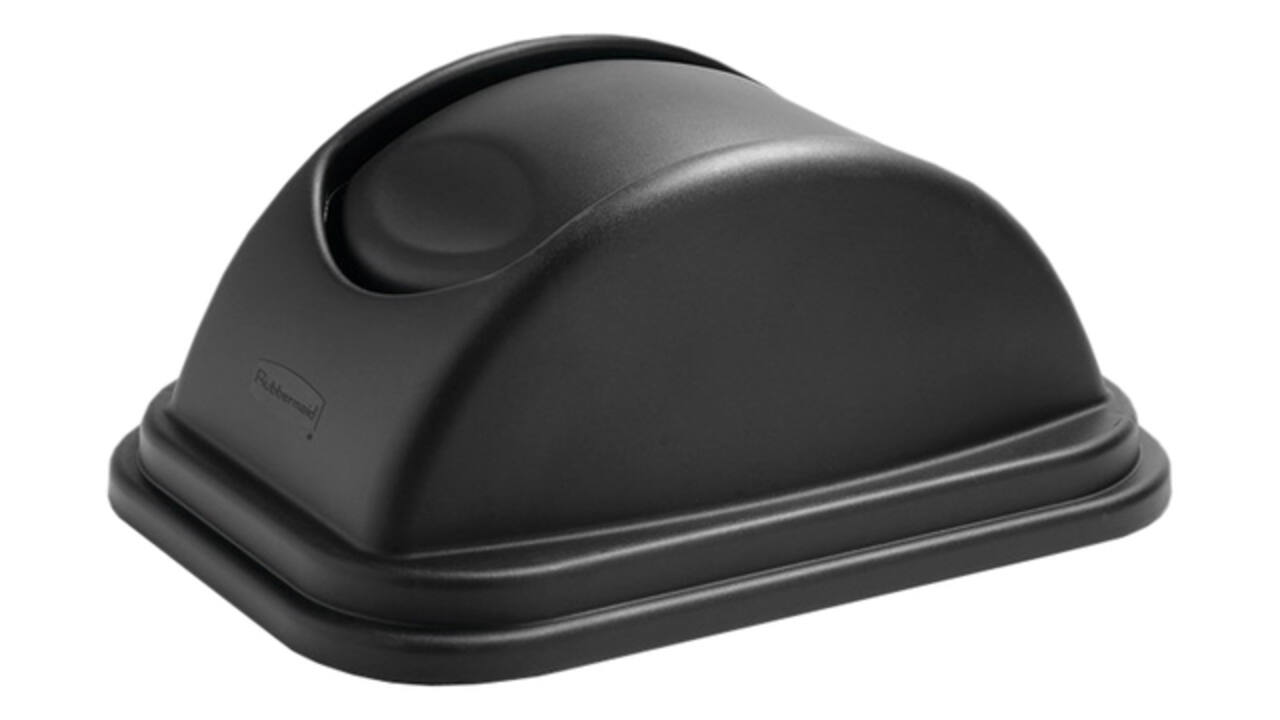Deksel Rubbermaid groot 39L zwart