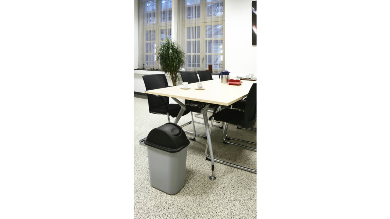 Deksel Rubbermaid groot 39L zwart