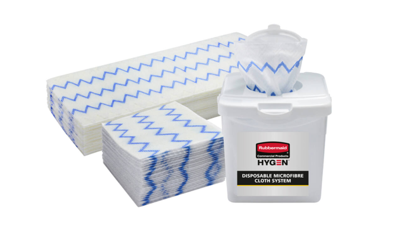 Vlakmop Rubbermaid Hygen microvezel 150st wit