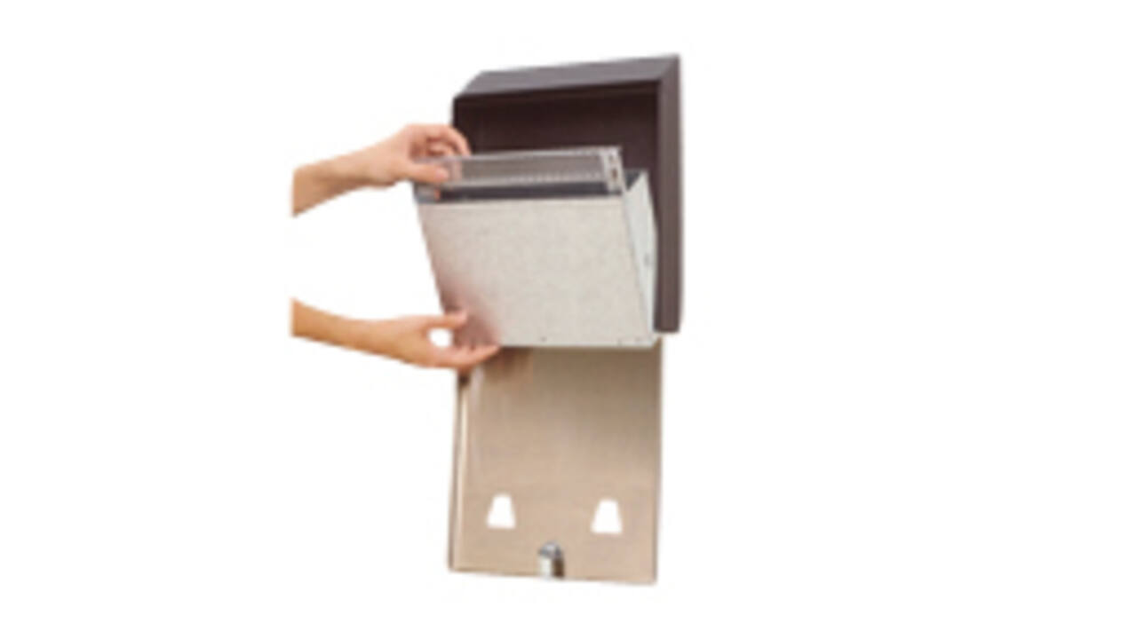 Asbak Rubbermaid Smokers' Station muurbevestiging zwart