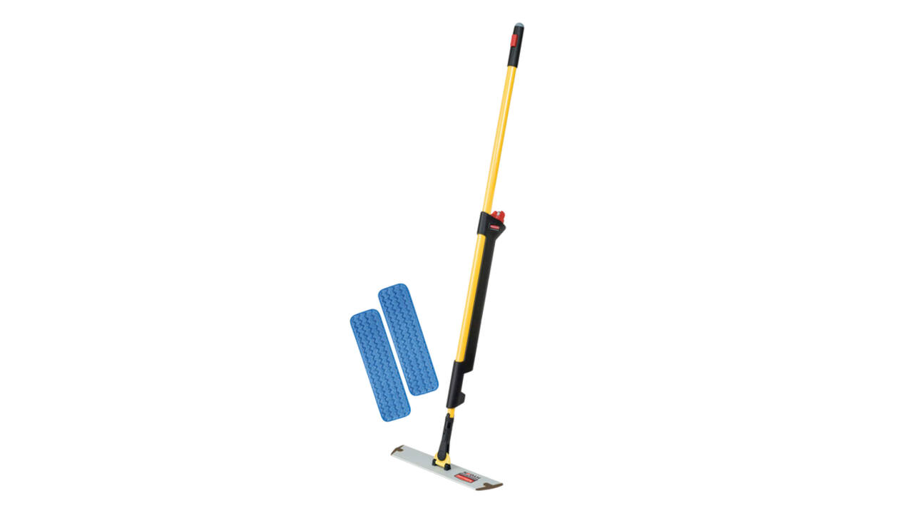 Vlakmopset Rubbermaid Hygen Pulse met 2 microvezel vlakmoppen