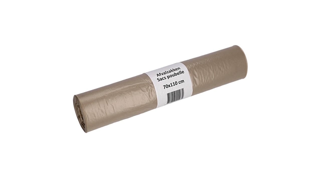 Afvalzak Cleaninq 70x110cm LDPE recycled T50 120L transparant