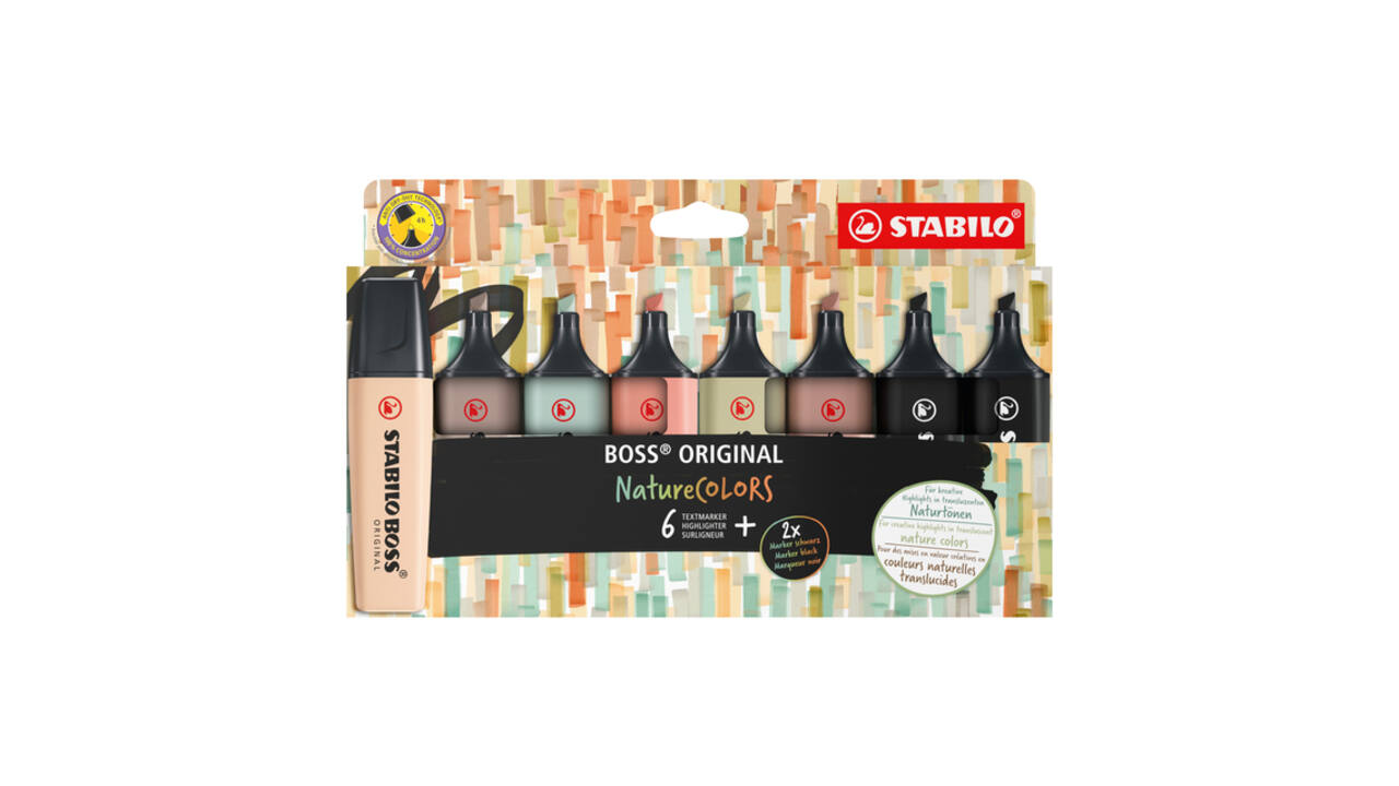 Markeerstift STABILO Boss 70/8 nature colors etui à 8 stuks