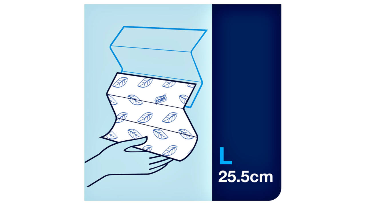 Handdoek Tork H2 Xpress Advanced multifold 2-laags 212x255mm 21x180 vel wit 120398
