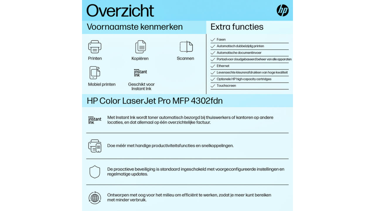 Multifunctional Laser printer HP Color LaserJet 4302fdn