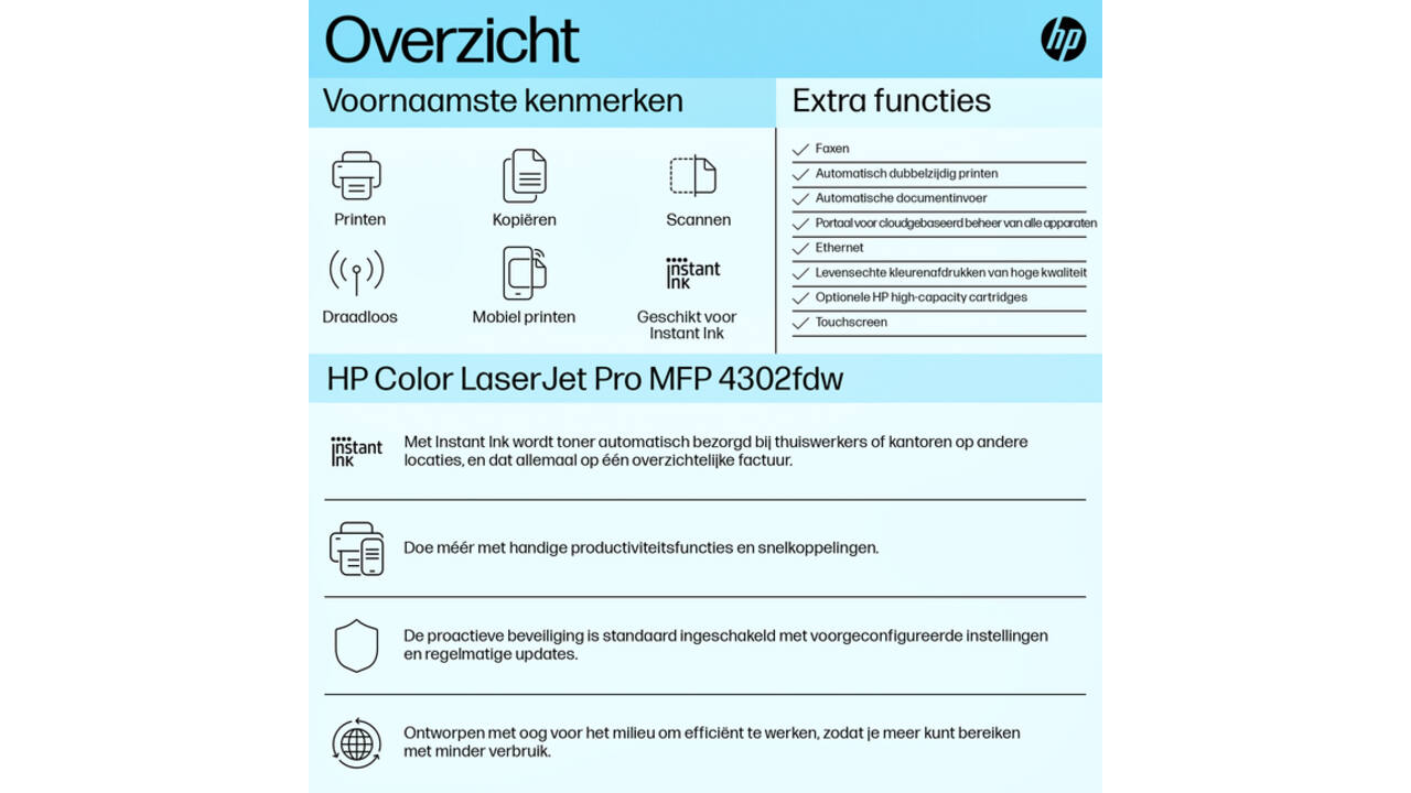 Multifunctional Laser printer HP Color LaserJet 4302fdw