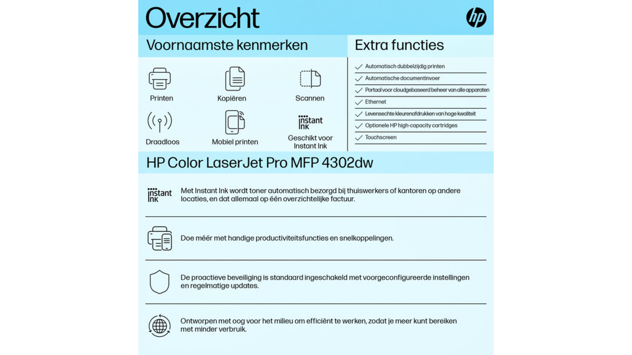 Multifunctional Laser printer HP Color LaserJet 4302dw