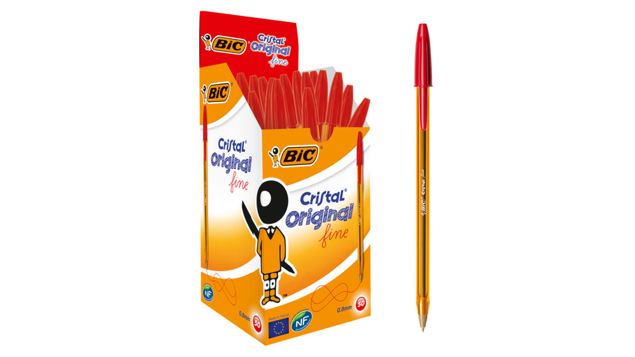 Balpen Bic Cristal fijn rood