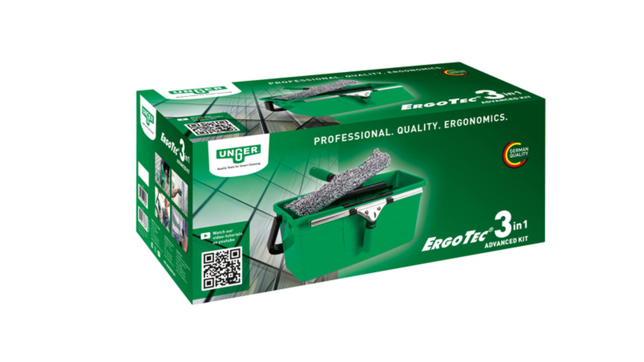 Glasreinigingskit Unger 3in1 Ergotec