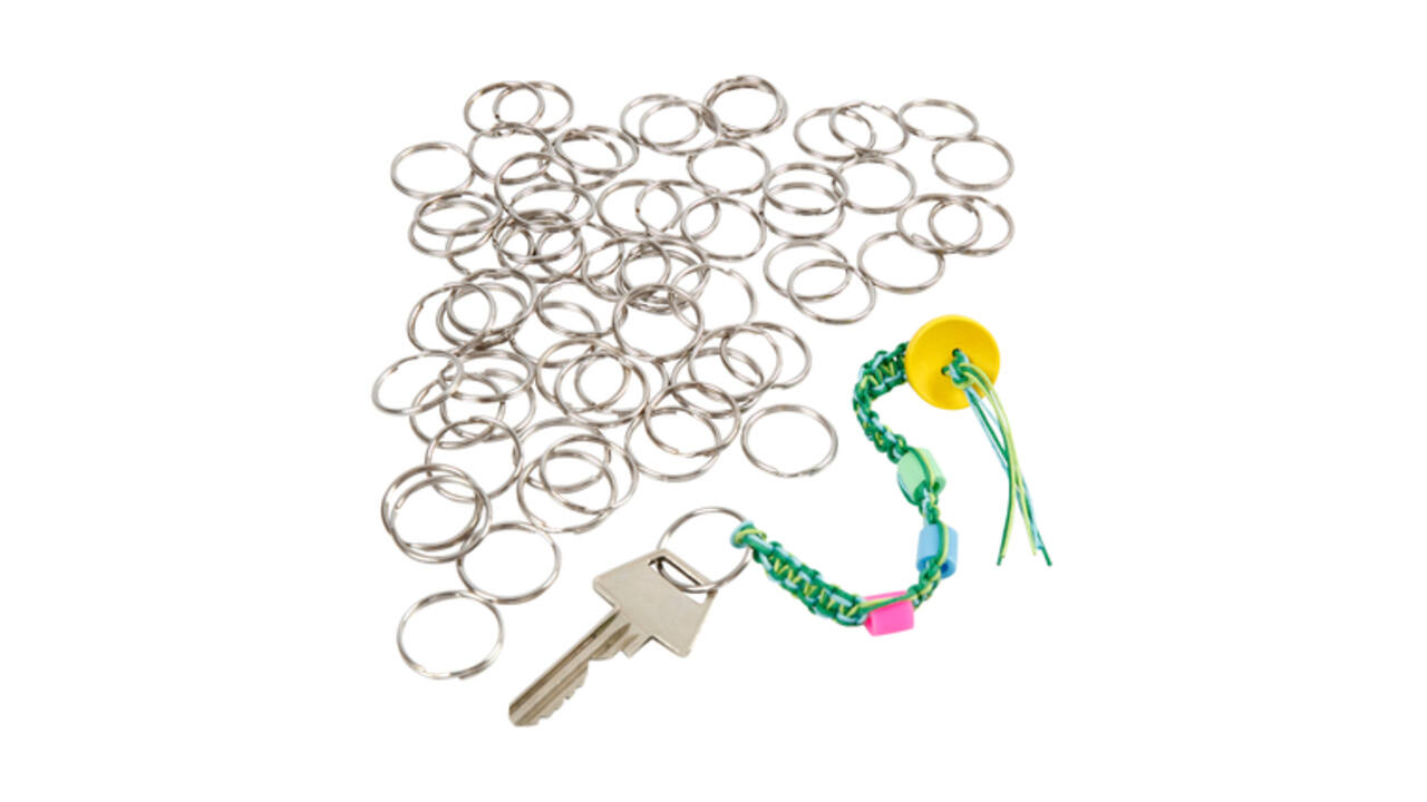 Sleutelring Creativ Company zilverkleurig 25mm 100 stuks