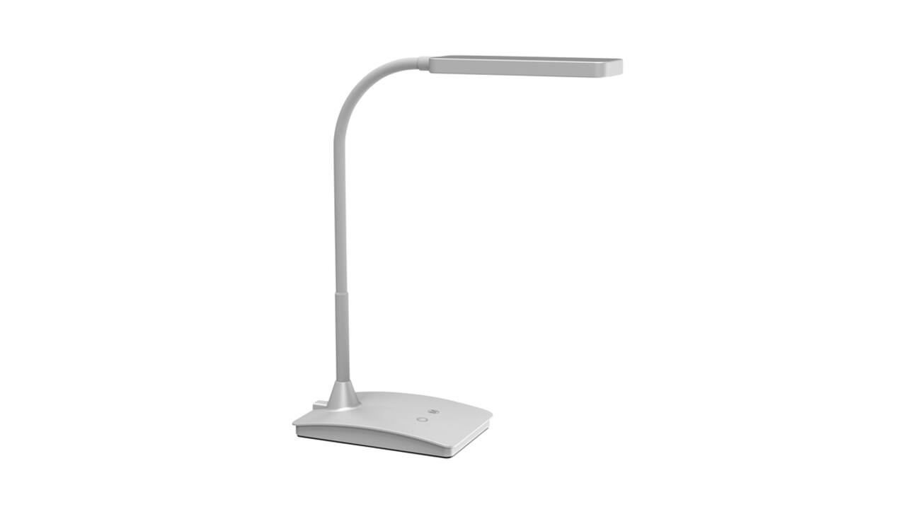 Bureaulamp MAUL Pearly LED colour vario dimbaar zilver