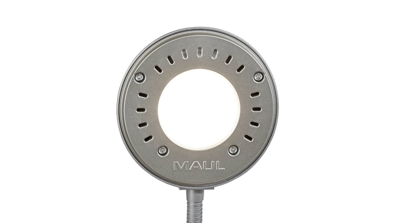 Bureaulamp MAUL Arc LED zilver