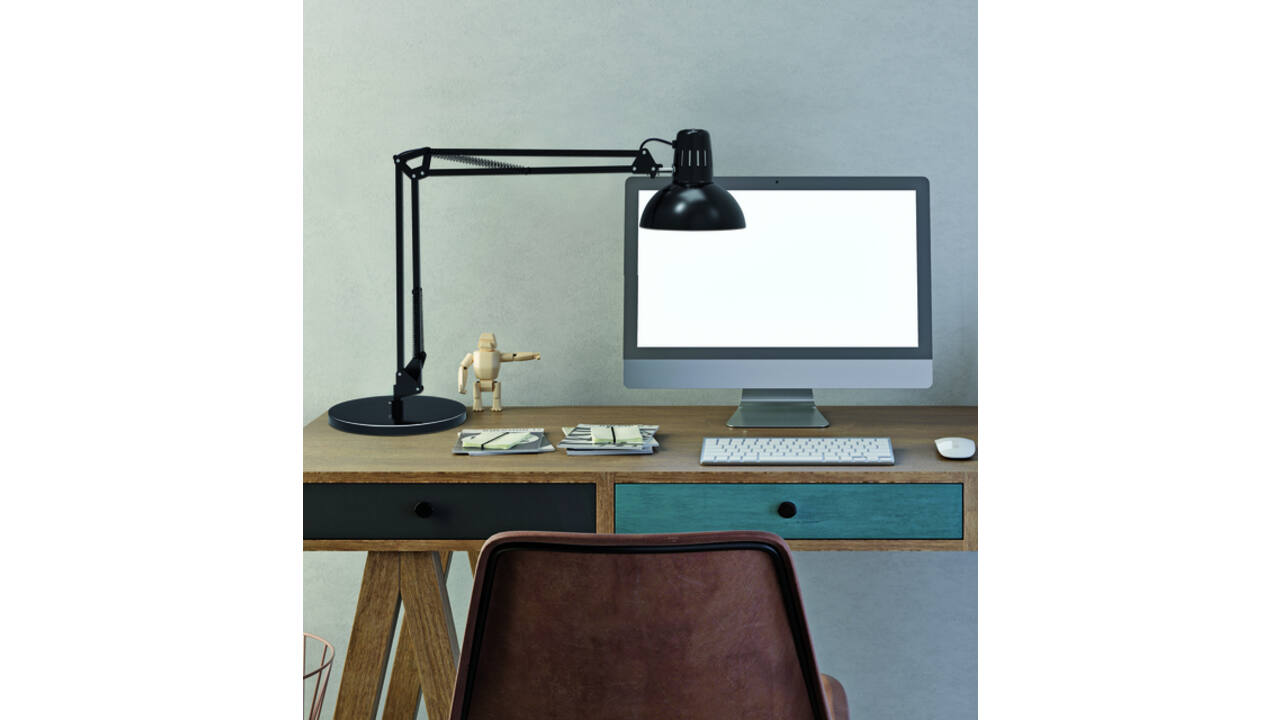 Bureaulamp MAUL Study voet excl.LED lamp E27 zwart