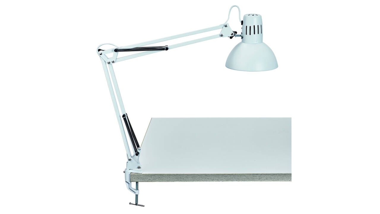 Bureaulamp MAUL Study tafelklem excl.LED lamp E27 wit