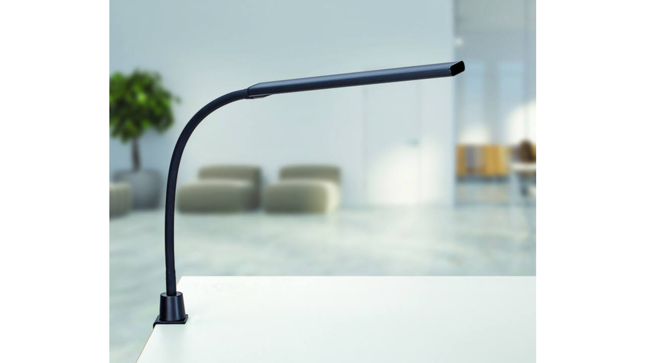 Bureaulamp MAUL Pirro LED dimbaar tafelklem zwart