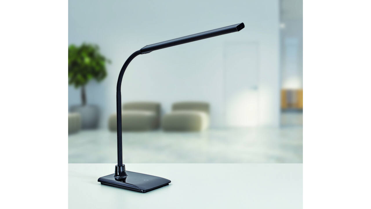 Bureaulamp MAUL Pirro LED dimbaar met voet zwart