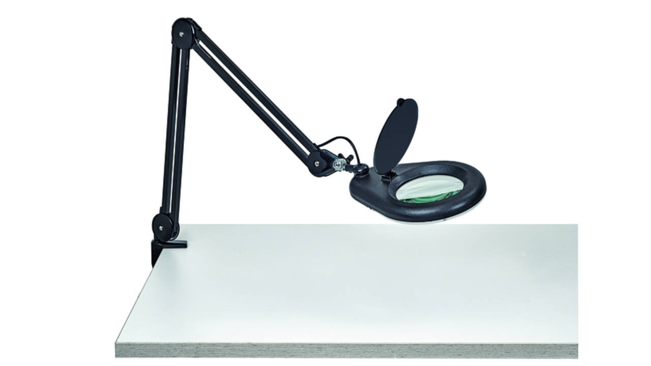 Loeplamp MAUL Viso LED tafelklem zwart