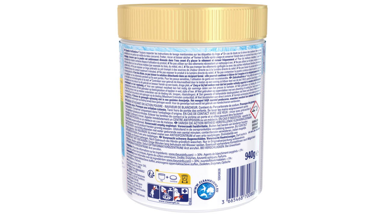 Wasbooster Vanish Oxi Action Whitening poeder 940g