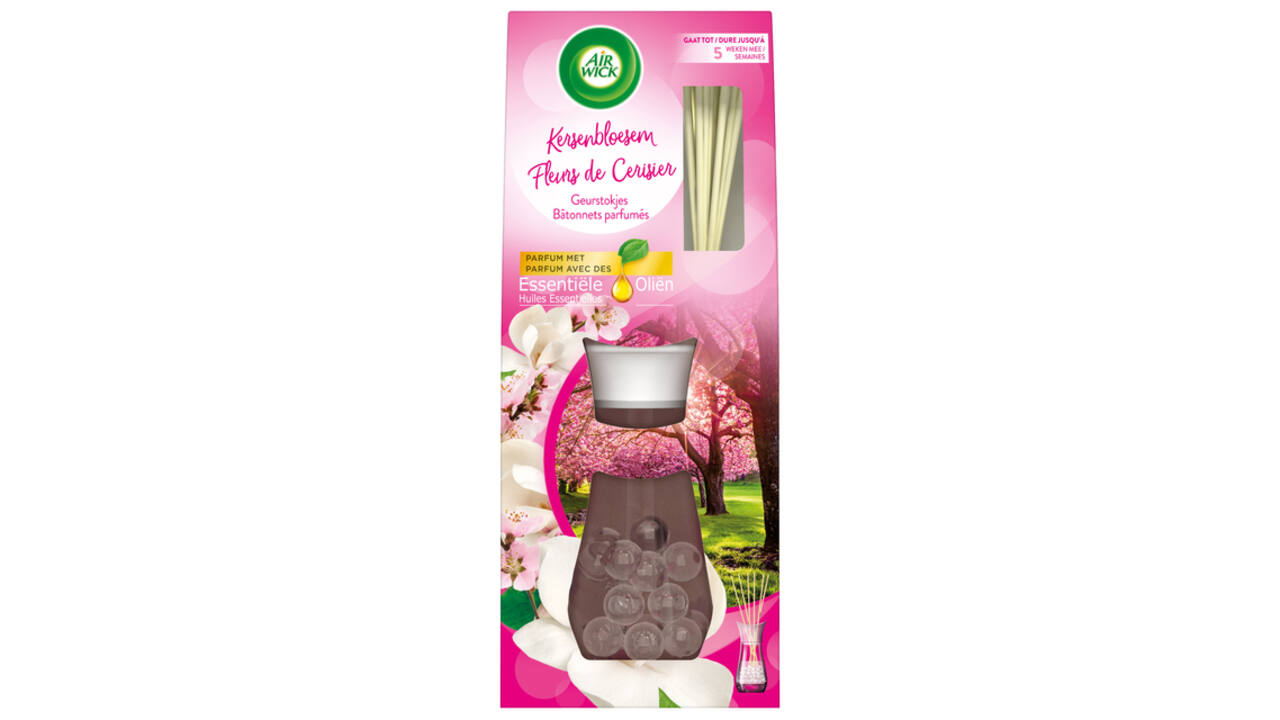 Geurstokjes AirWick Reeds Essential Oil kersenbloesem 33ml