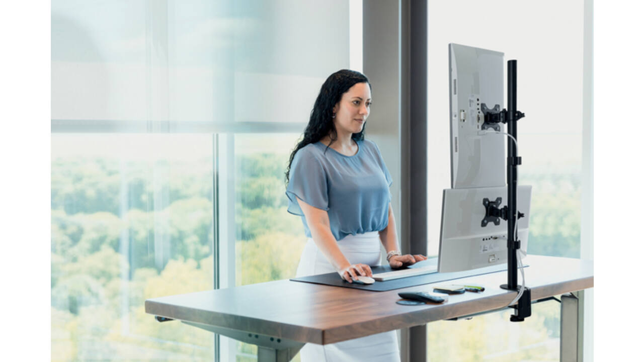 Monitorarm Kensington dubbele verticale bevestiging