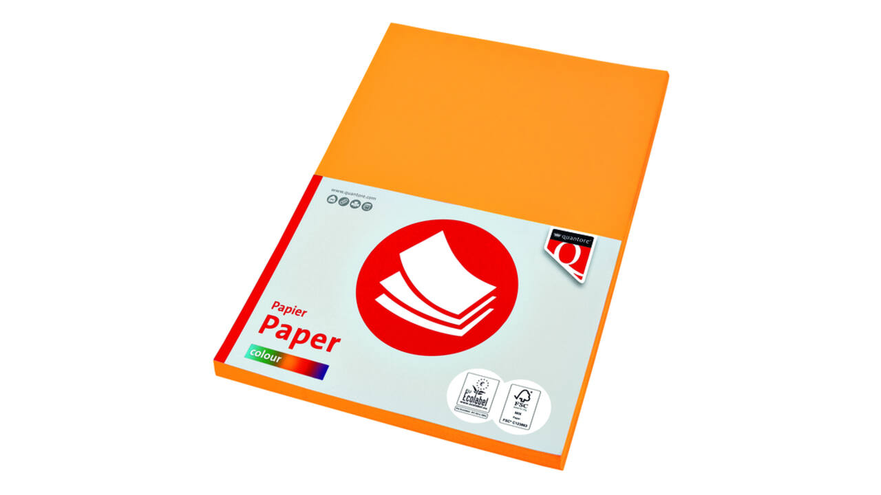 Kopieerpapier Quantore Colour A4 160gr diepgeel 50 vel