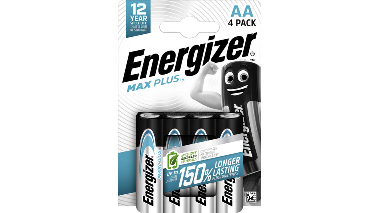 Batterij Energizer Max Plus 4x AA alkaline