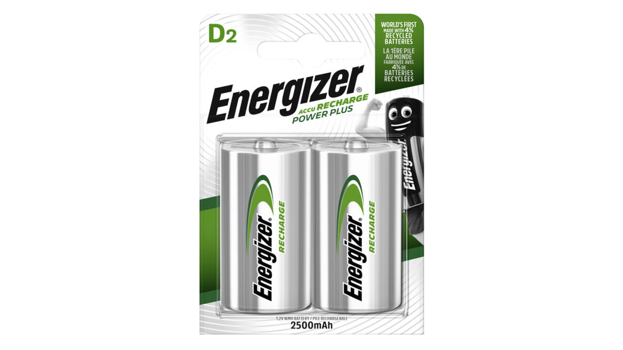 Batterij oplaadbaar Energizer 2x D 2500mAh