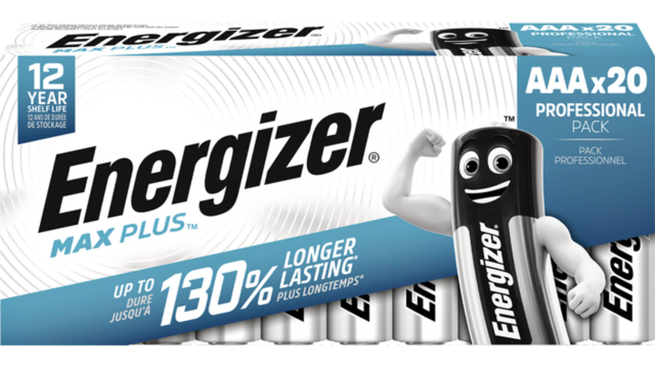 Batterij Energizer Max Plus 20x AAA alkaline