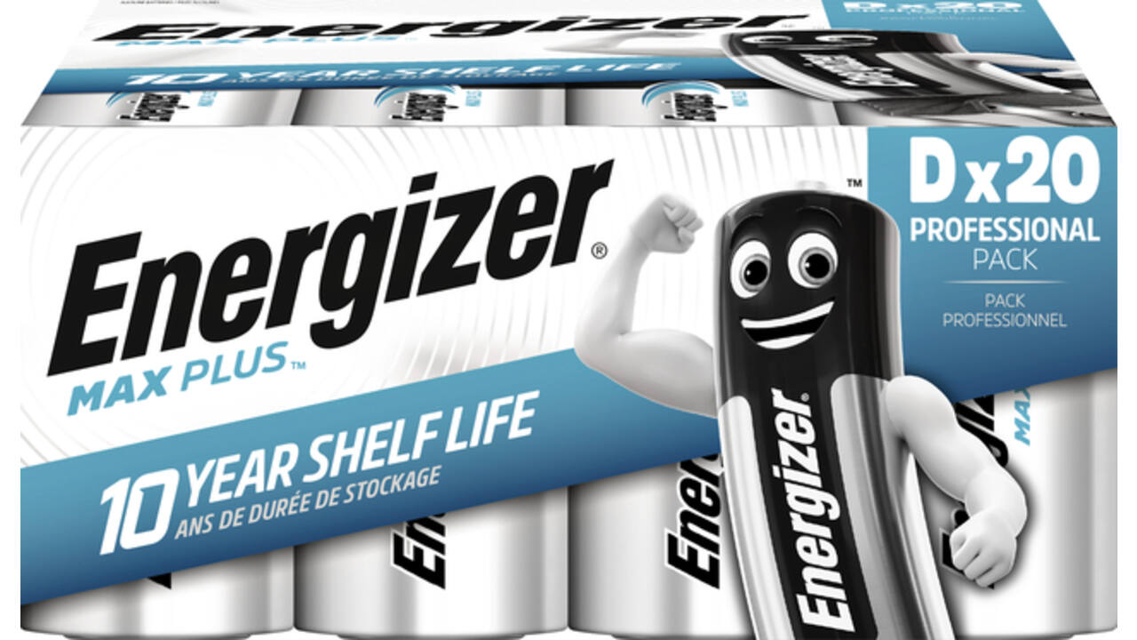 Batterij Energizer Max Plus 20x D alkaline