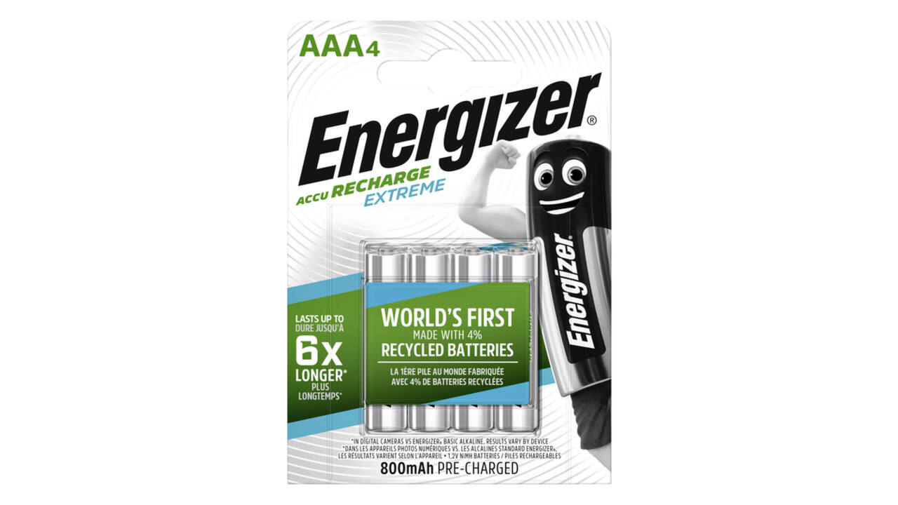 Batterij oplaadbaar Energizer 4x AAA 800mAh