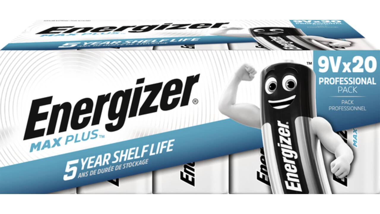 Batterij Energizer Max Plus 20x 9v alkaline