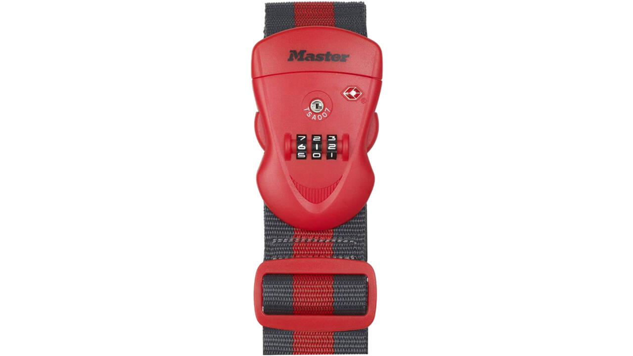 Kofferriem Master Lock TSA Rood/Zwart