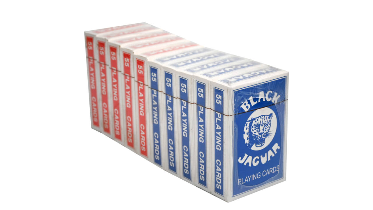 Speelkaarten rood en blauw seal à 10 pakjes