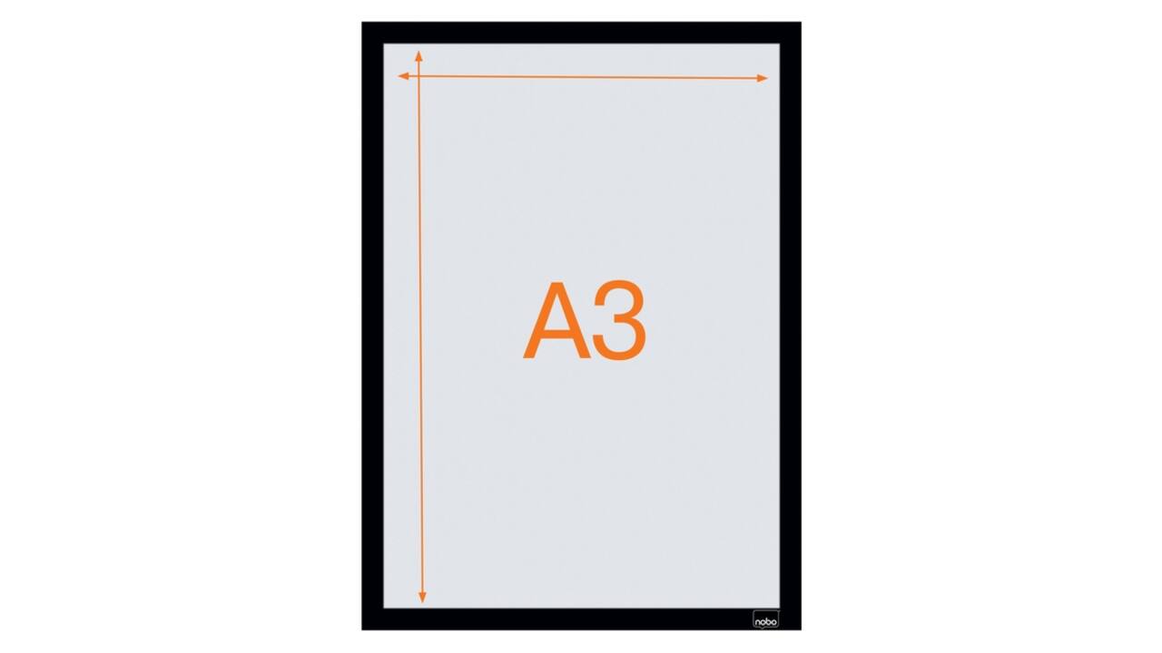 Infokader Nobo zelfklevend A3 zwart 2 stuks