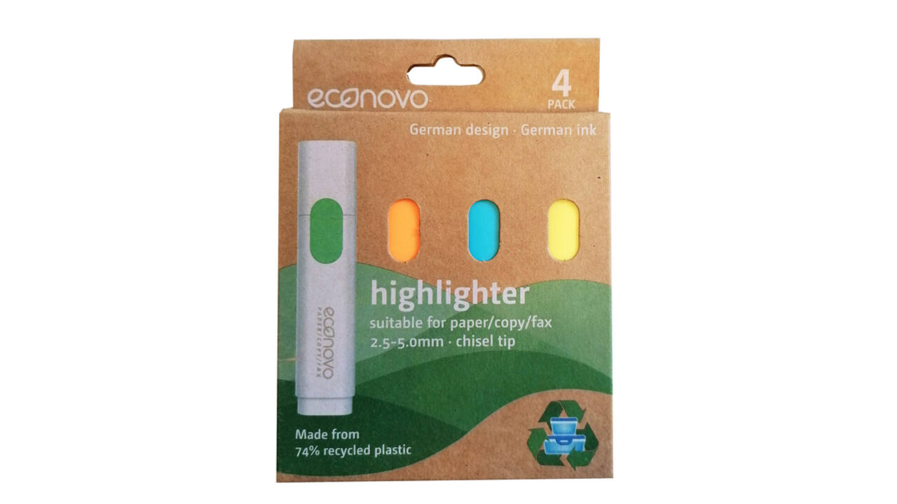 Markeerstift Econovo assorti blister à 4 stuks
