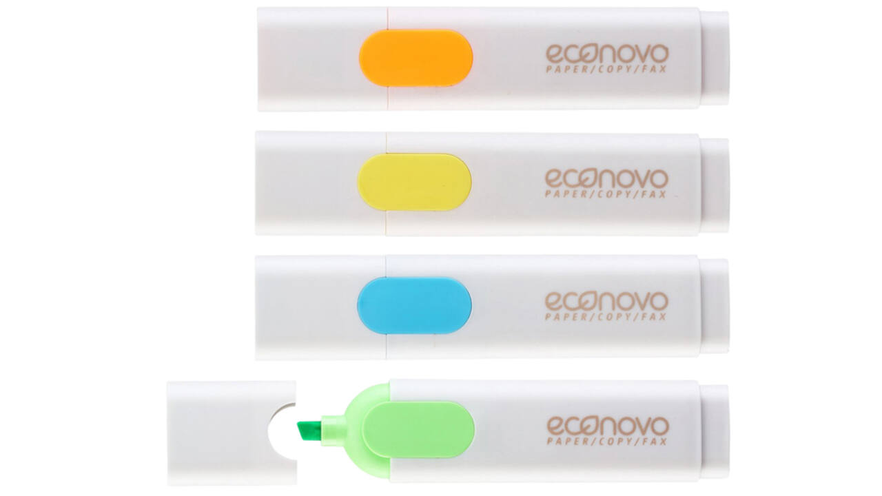 Markeerstift Econovo assorti blister à 4 stuks