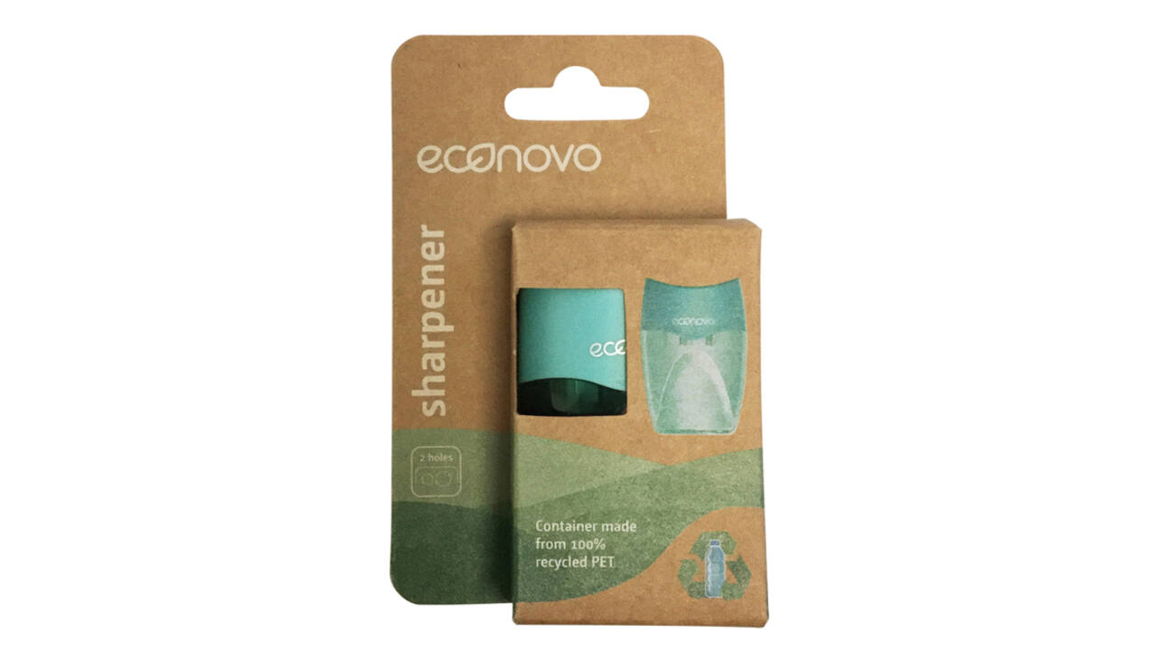 Puntenslijper Econovo dubbel blauw blister à 1 stuk