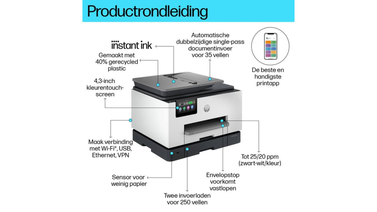 Multifunctional inktjet printer HP Officejet 9132E