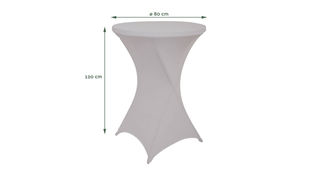 Tafelrok BRASQ voor statafel 80cm grijs