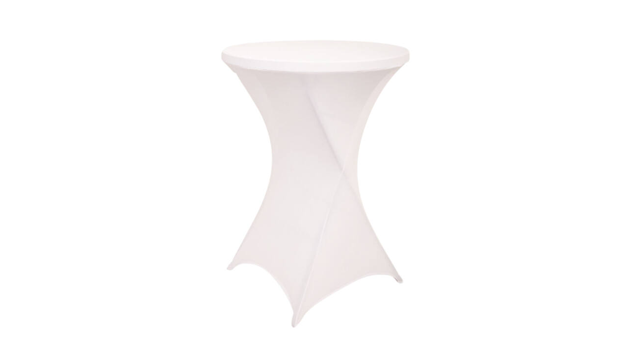 Tafelrok BRASQ voor statafel 80cm wit