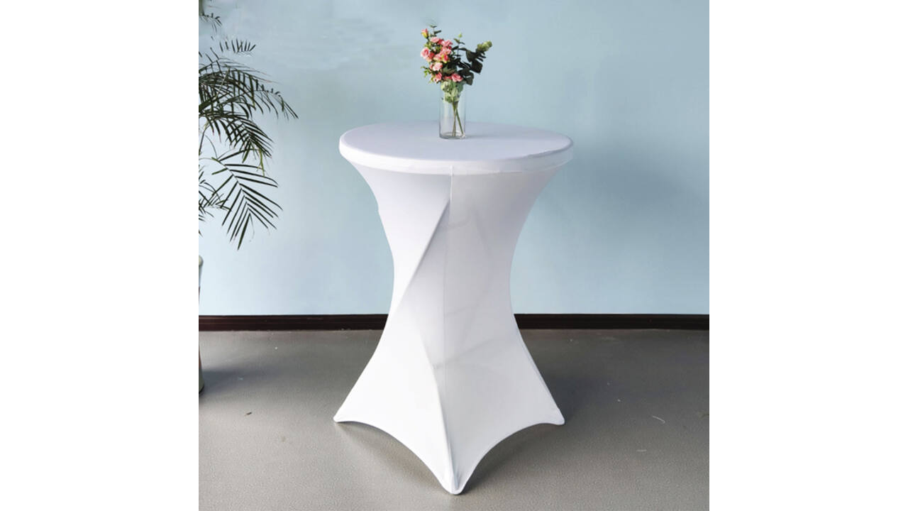 Tafelrok BRASQ voor statafel 80cm wit