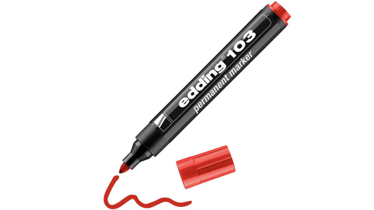 Viltstift edding 103 rond medium rood
