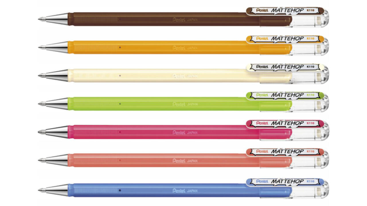 Gelschrijver Pentel K110 Mattehop Fun Sweet M assorti blister à 7st