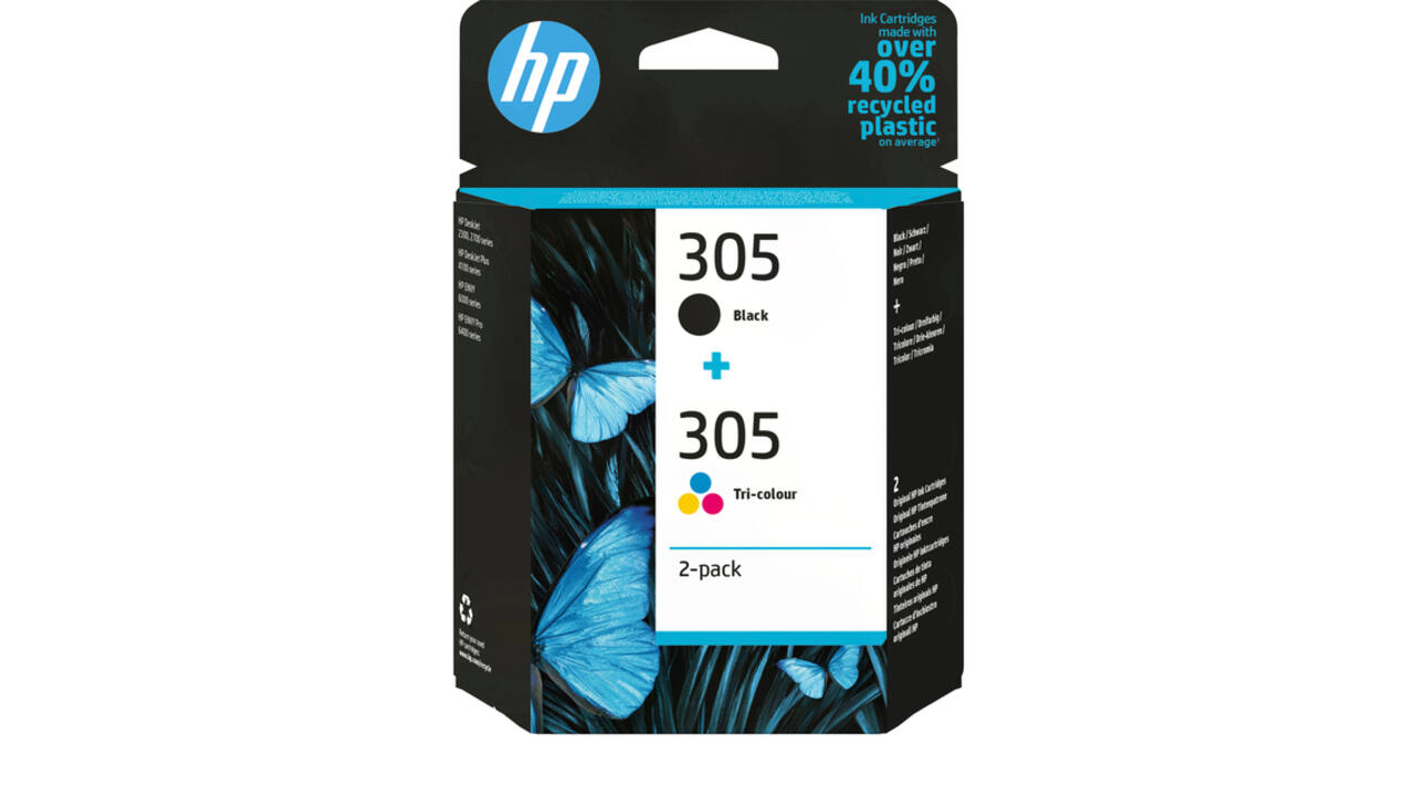 Inktcartridge HP 6ZD17AE 305 zwart + 3 kleuren