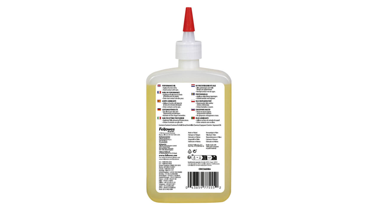 Olie voor papiervernietiger Fellowes 355ml