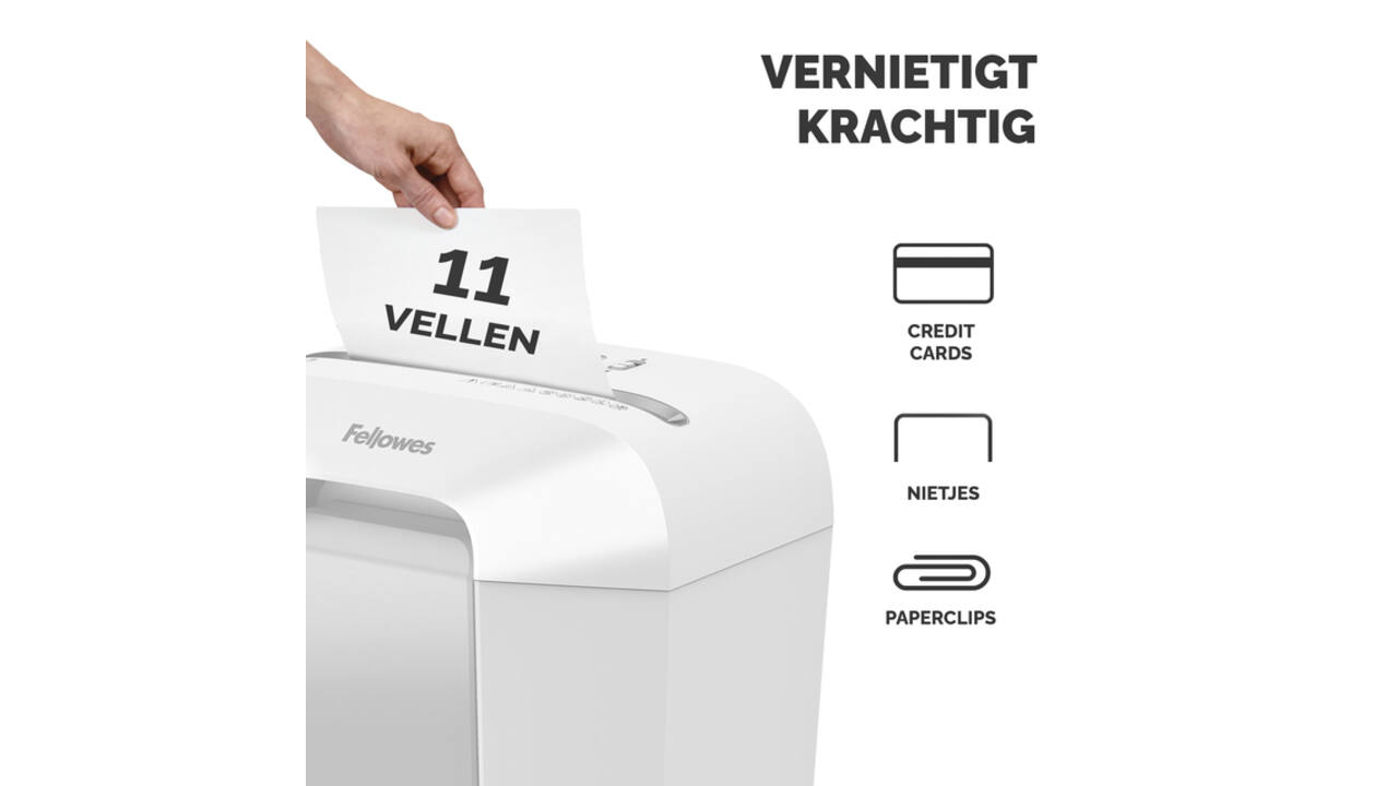 Papiervernietiger Fellowes Powershred LX70 snippers 4x40mm wit